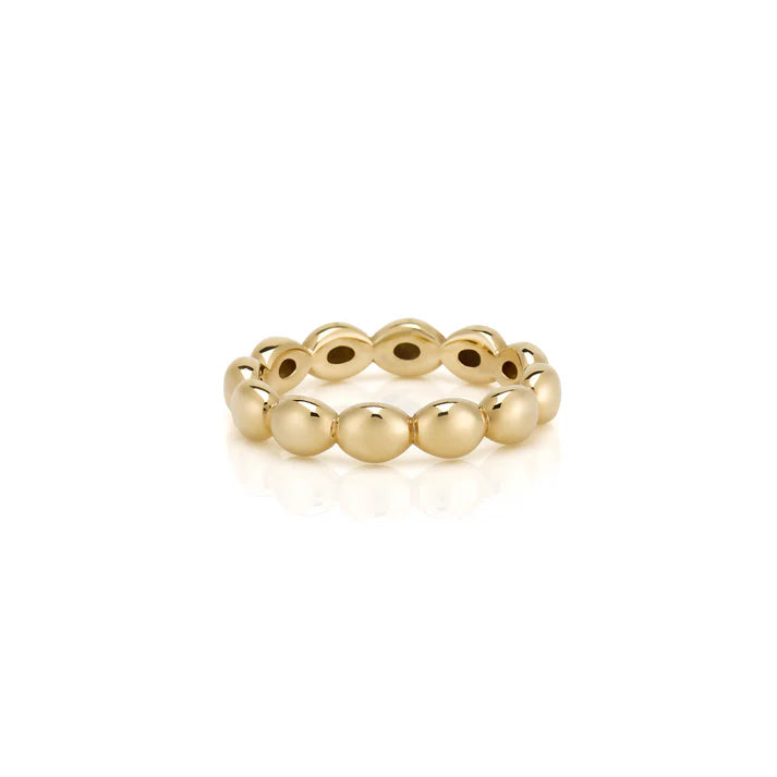 Stackable Beaded Gold Ring