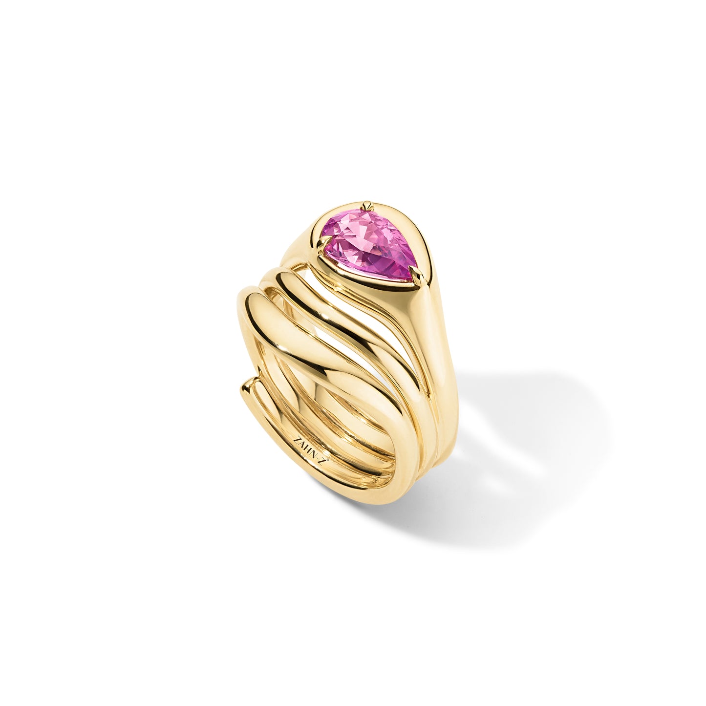 RTS - Beluga 02 Pear 1.57ct Heated Pink Sapphire -Sz6.5-14ky
