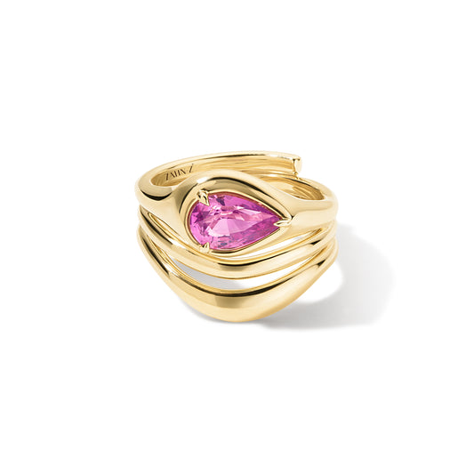 RTS - Beluga 02 Pear 1.57ct Heated Pink Sapphire -Sz6.5-14ky