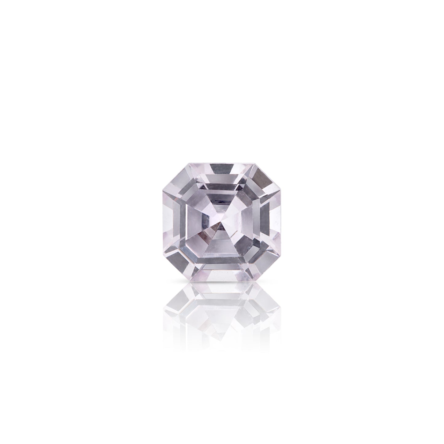 0.61 Carat Asscher Cut Pale Pink Sapphire