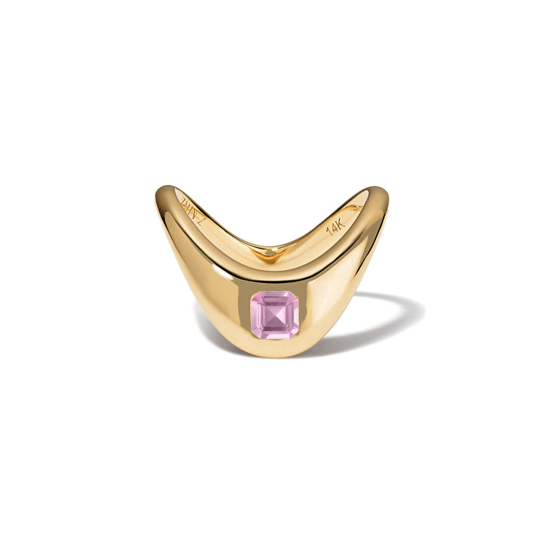 0.35 Carat Asscher Cut Milky Pink Spinel