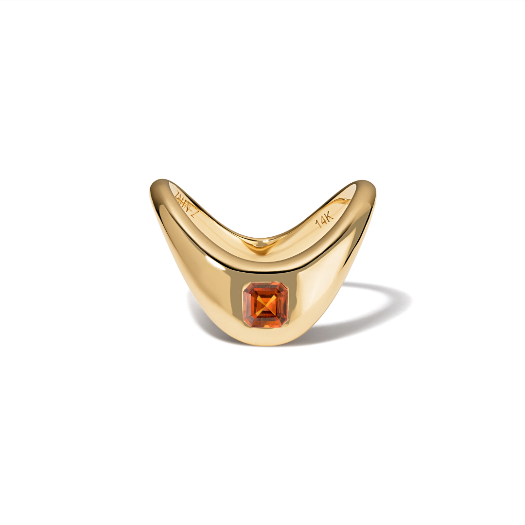 0.40 Carat Asscher Fire Orange Spessartite Garnet