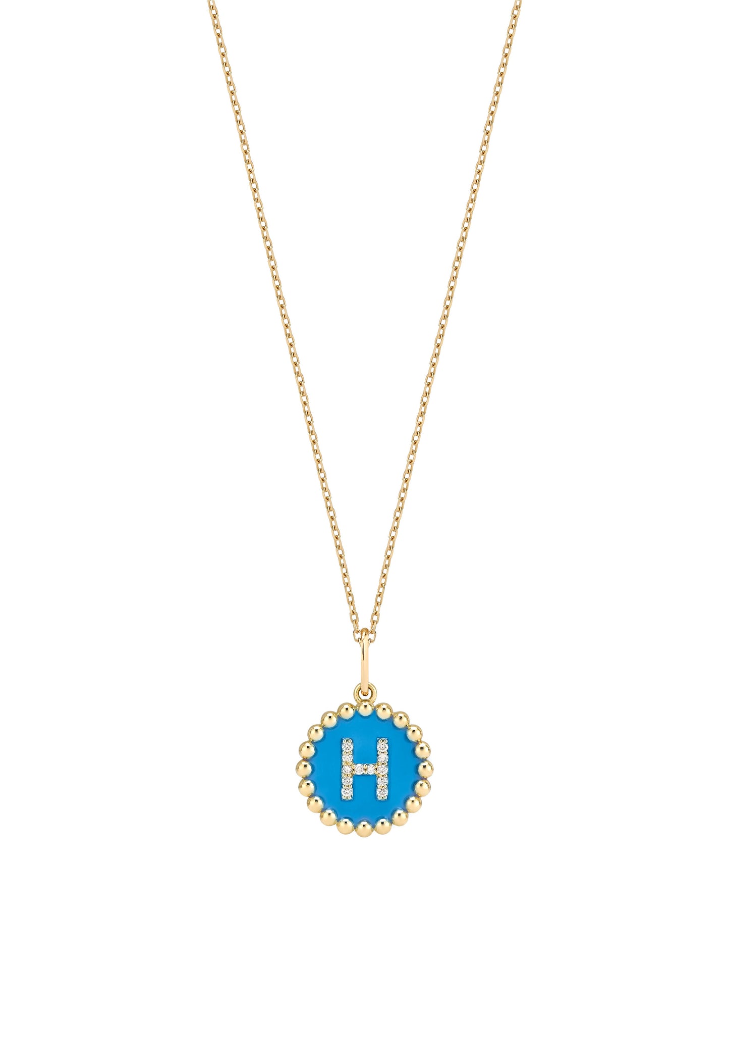 ZAHN-GY English Initials Enamel Necklace