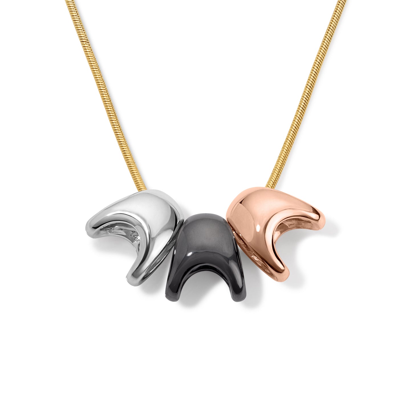 Petite ZAHA Plain Gold Slider & Chain