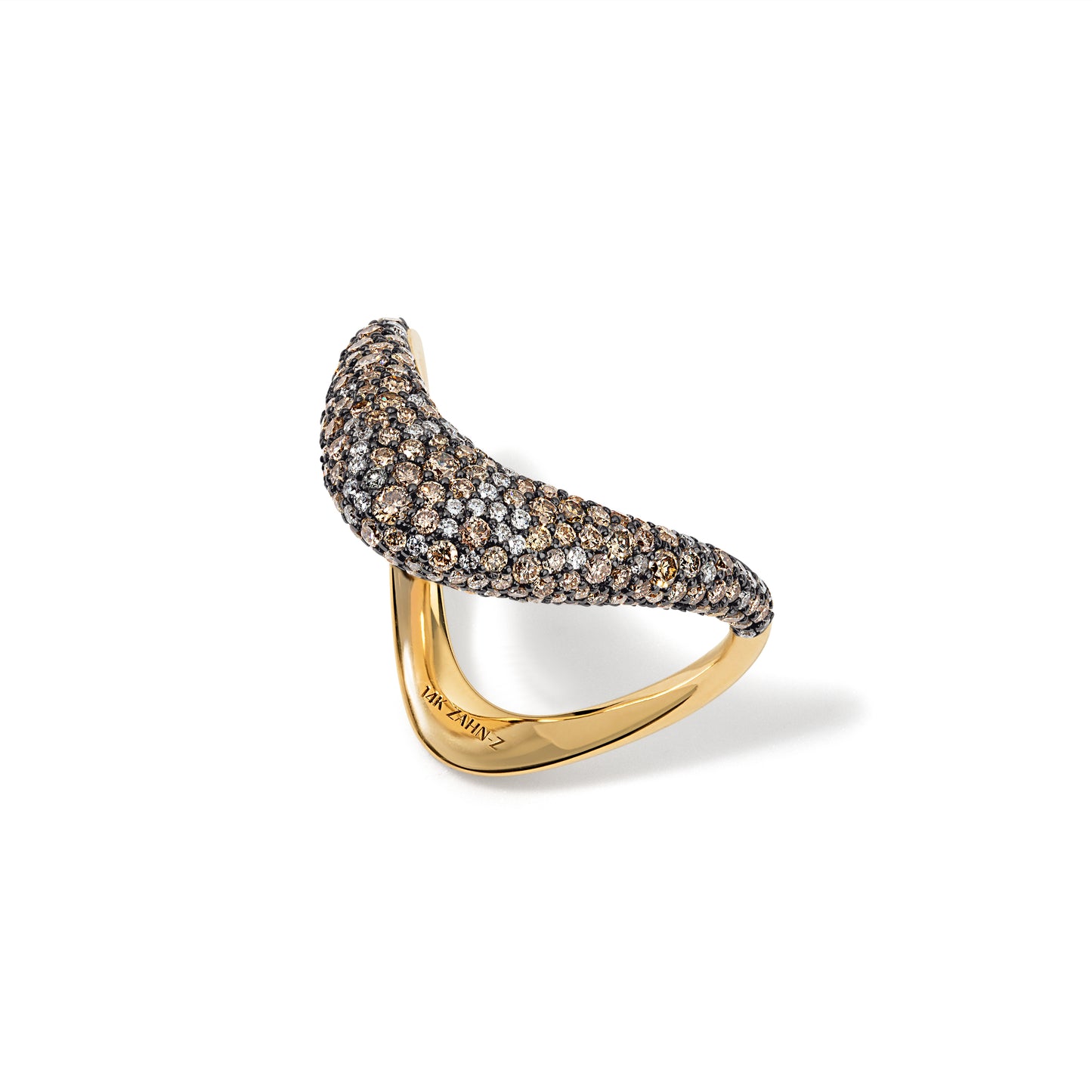 Petite ZAHA Mix Champagne Pavé & Black Rhodium