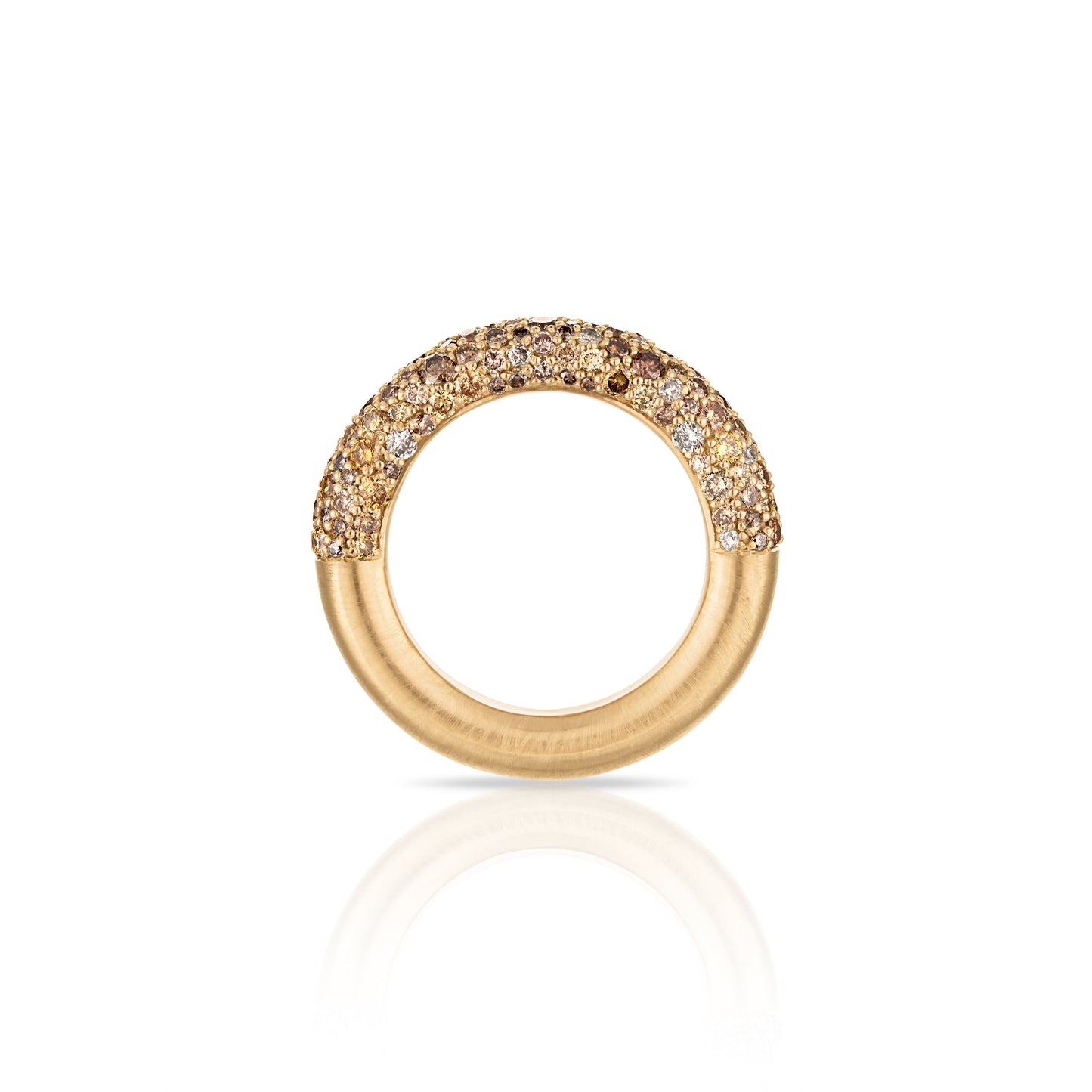 Sadaf Champagne Pave Rounded Band