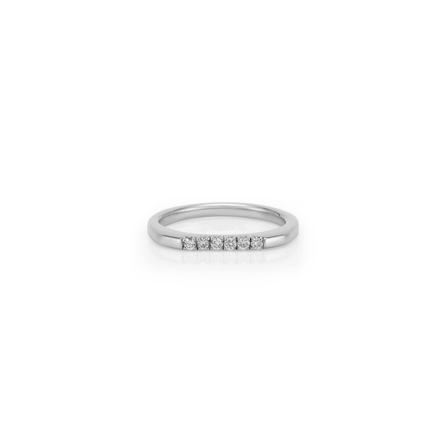 French Pavé Pinky Gold Diamond Ring - Cut Corners