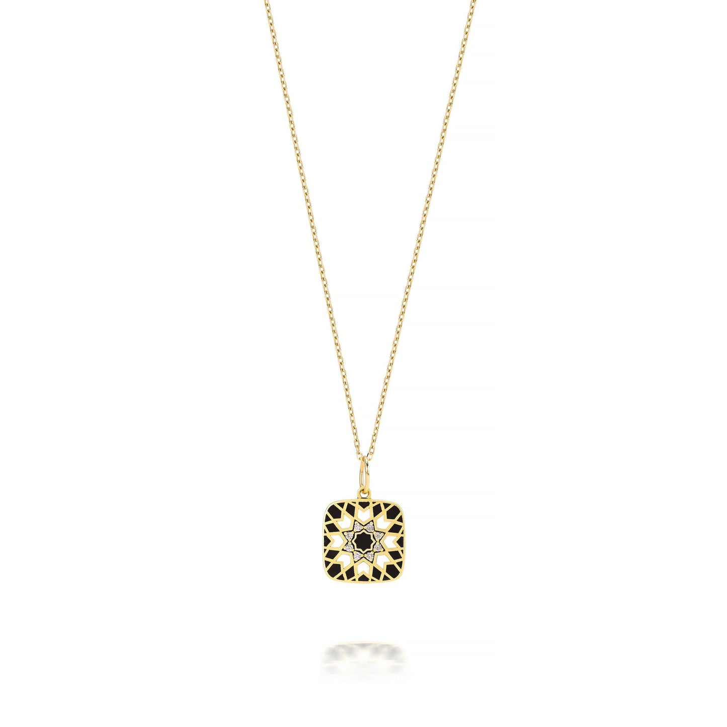 Mosaic Diamond Gold Necklace