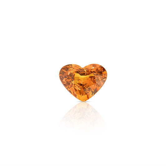 1.33 Carat Heart Cut Spessartite Garnet