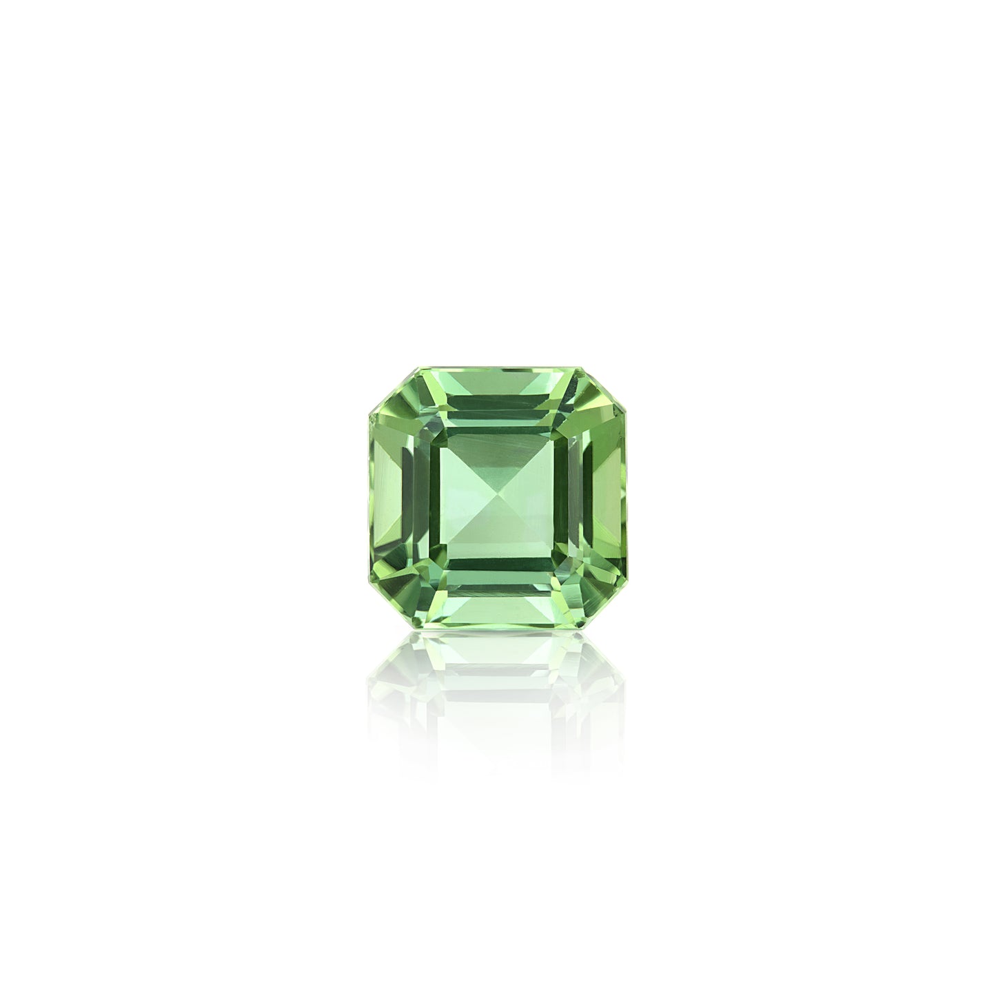1.70 Carat Asscher Cut Green Tourmaline