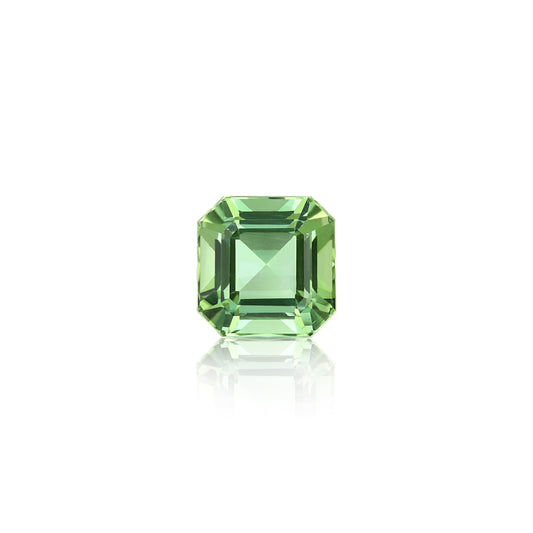 1.70 Carat Asscher Cut Green Tourmaline