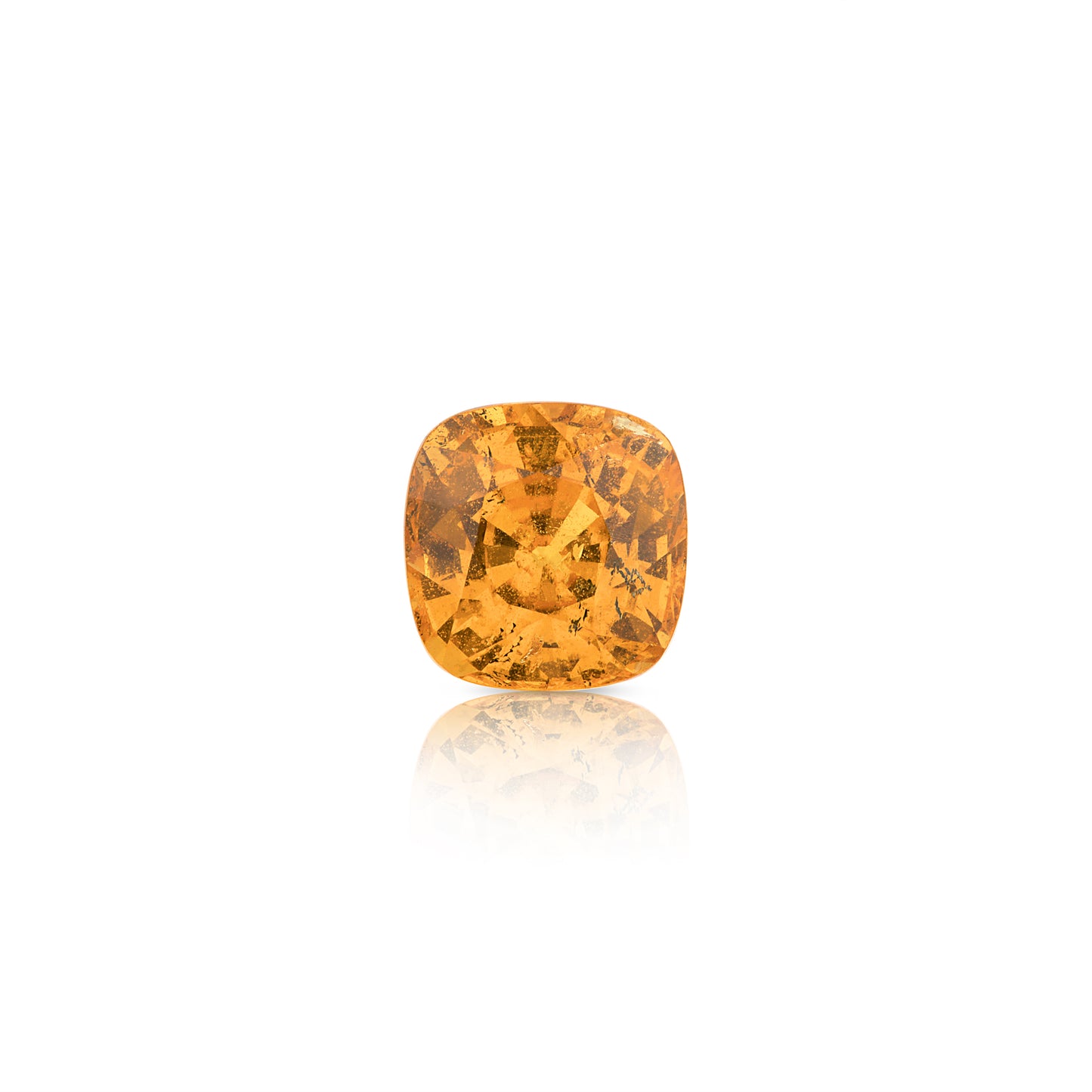 1.29 Carat Cushion Cut Orange Fanta Garnet