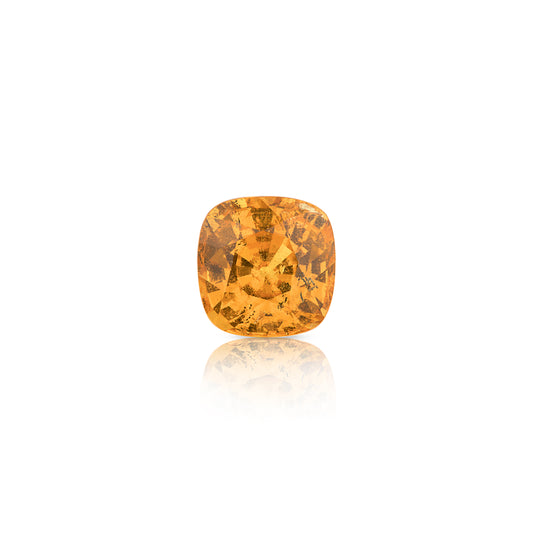 1.29 Carat Cushion Cut Orange Fanta Garnet