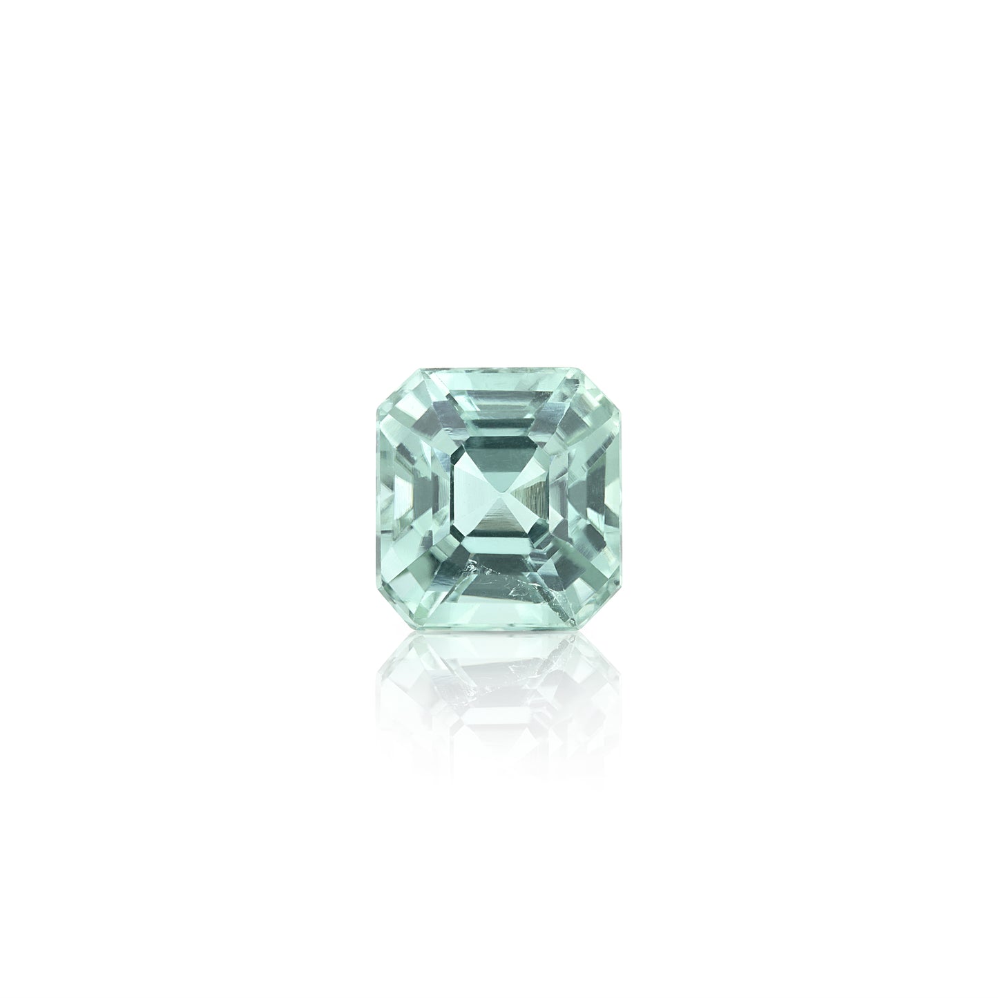 1.24 Carat Asscher Cut Green Tourmaline
