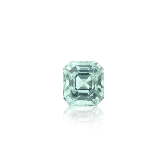 1.24 Carat Asscher Cut Green Tourmaline