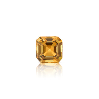0.40 Carat Asscher Mustard Yellow Tourmaline