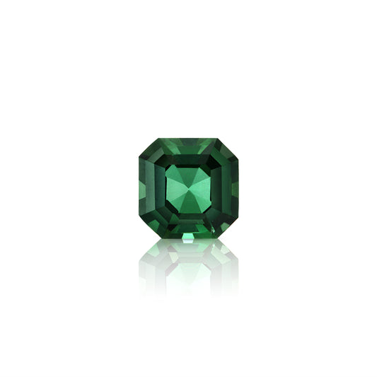 0.42 Carat Asscher Dark Green Tourmaline