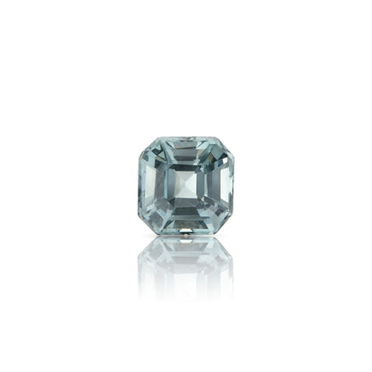 0.59 Carat Asscher Cut Silver Grey Spinel