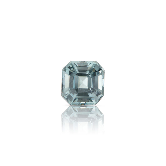 0.59 Carat Asscher Cut Silver Grey Spinel