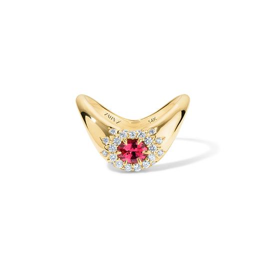 Petite Queen Z Vintage Halo Pink Spinel
