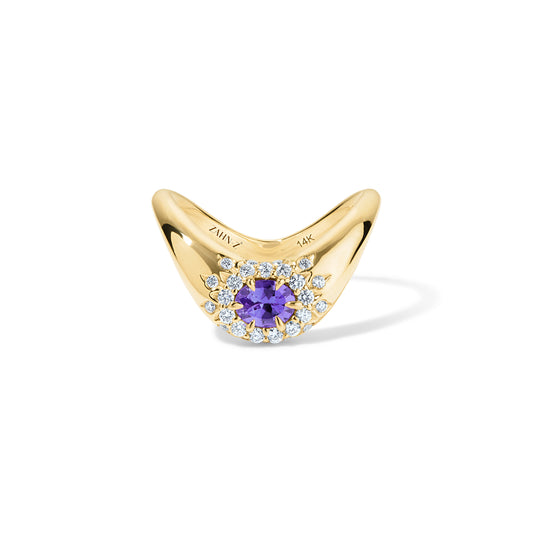 Petite ZAHA Vintage Halo Sapphire