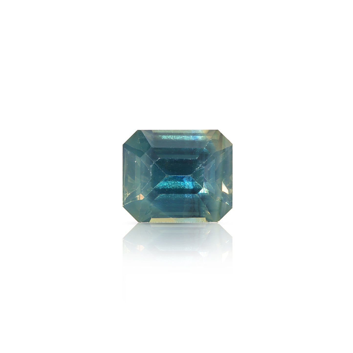 1.19 Carat Emerald Cut Green Sapphire