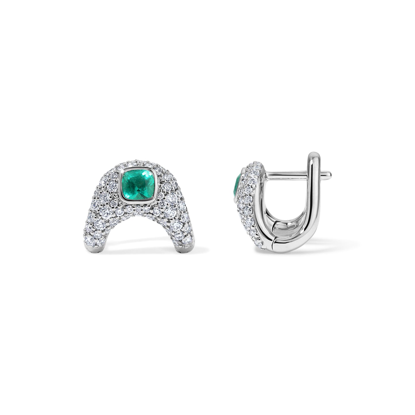 Queen Z Emerald Pavé Earrings