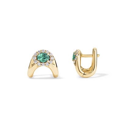 ZAHA Vintage Halo Sapphire Earrings