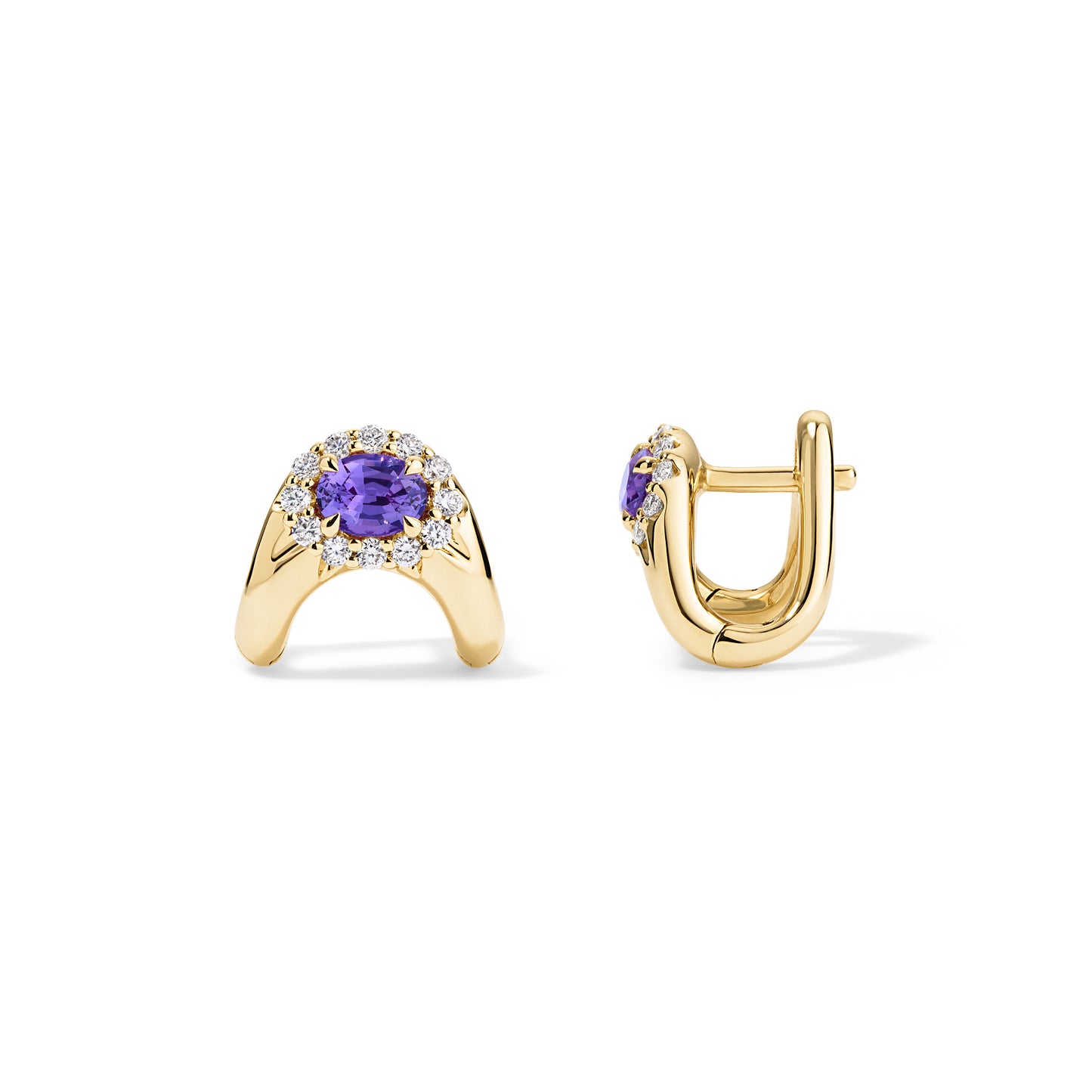 ZAHA Vintage Halo Sapphire Earrings