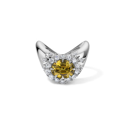 Big ZAHA Vintage Halo Oval Mali Garnet