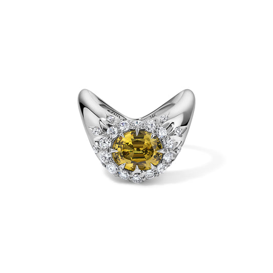 Big ZAHA Vintage Halo Oval Mali Garnet