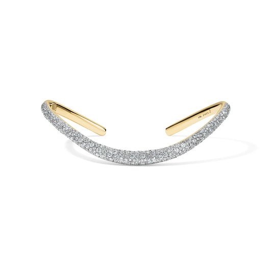 ZAHA Slim Snap Cuff Pavé White Diamonds