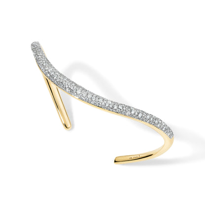 ZAHA Slim Snap Cuff Pavé White Diamonds