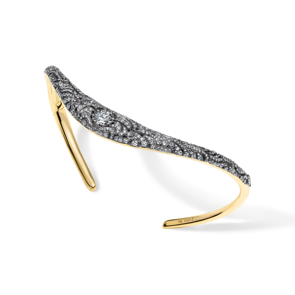 ZAHA Art Deco Snap Diamond Cuff