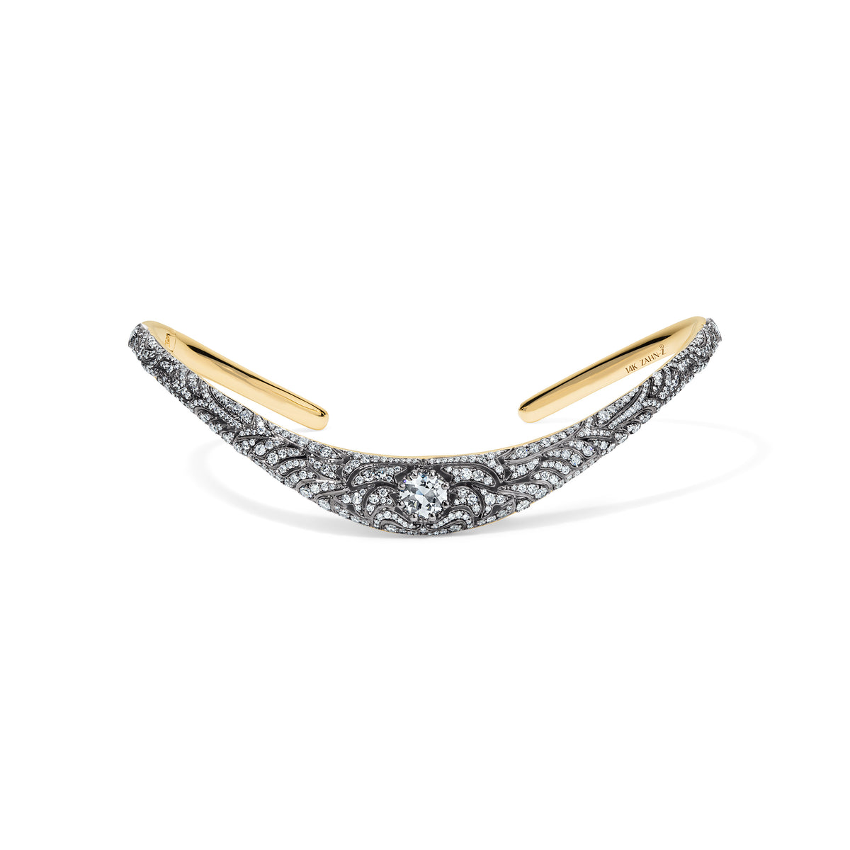 ZAHA Art Deco Snap Diamond Cuff