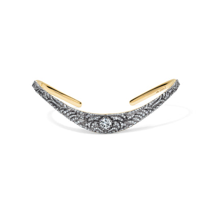 ZAHA Art Deco Snap Diamond Cuff