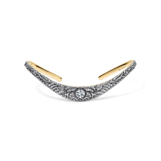 ZAHA Art Deco Snap Diamond Cuff