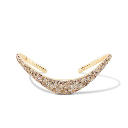 Petite ZAHA Snap Cuff Pavé Mix Champagne Diamonds
