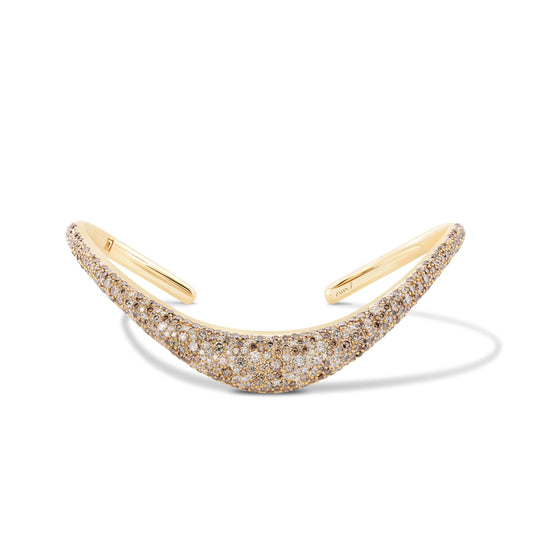 Petite ZAHA Snap Cuff Pavé Mix Champagne Diamonds