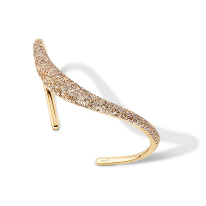 Petite ZAHA Snap Cuff Pavé Mix Champagne Diamonds