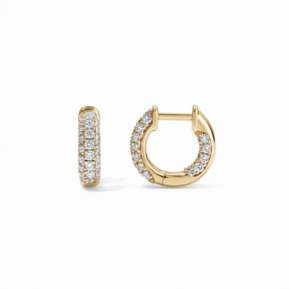 ZAHN-Z Small Inside Out Diamond Hoops