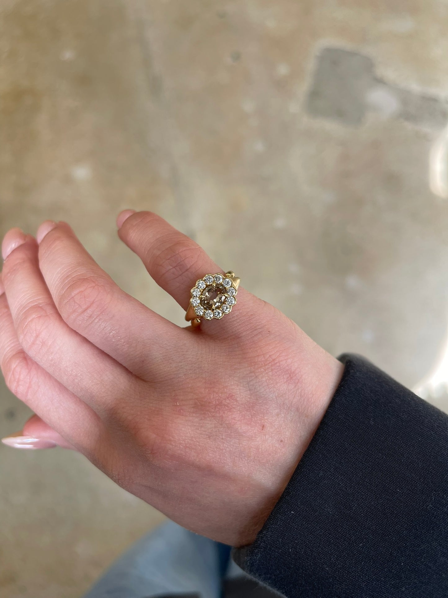 Beluga Halo Bridal Pinky