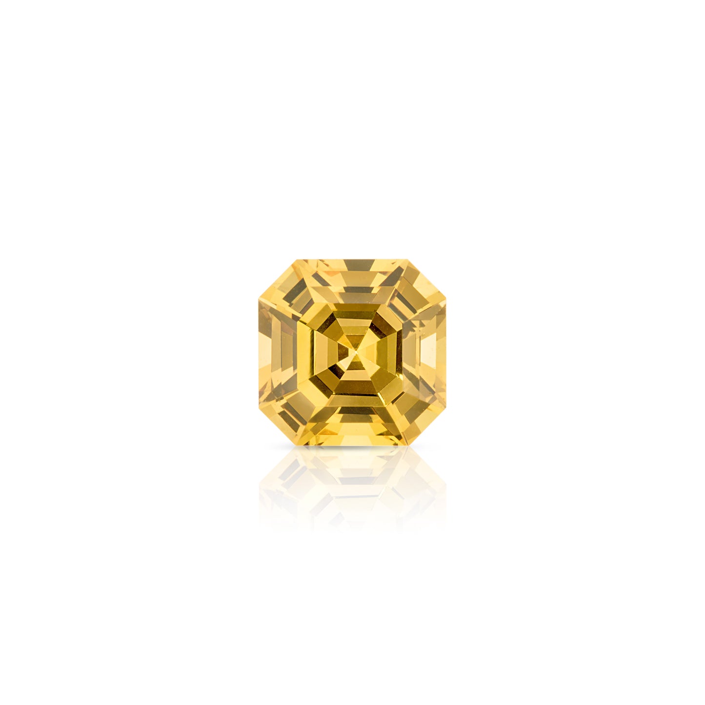 0.40 Carat Asscher Cut Yellow Mustard Mali Garnet