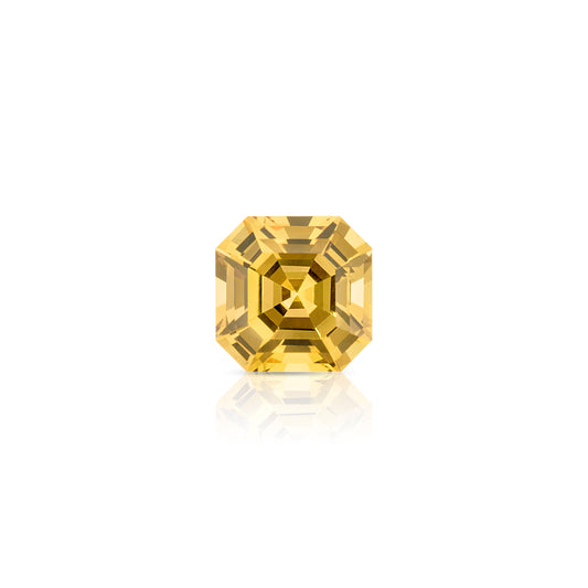 0.40 Carat Asscher Cut Yellow Mustard Mali Garnet