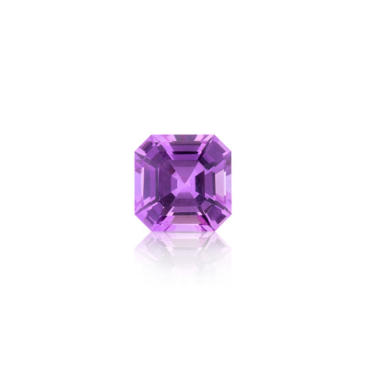 0.80 Carat Asscher Cut Vivid Intense Pink Sapphire