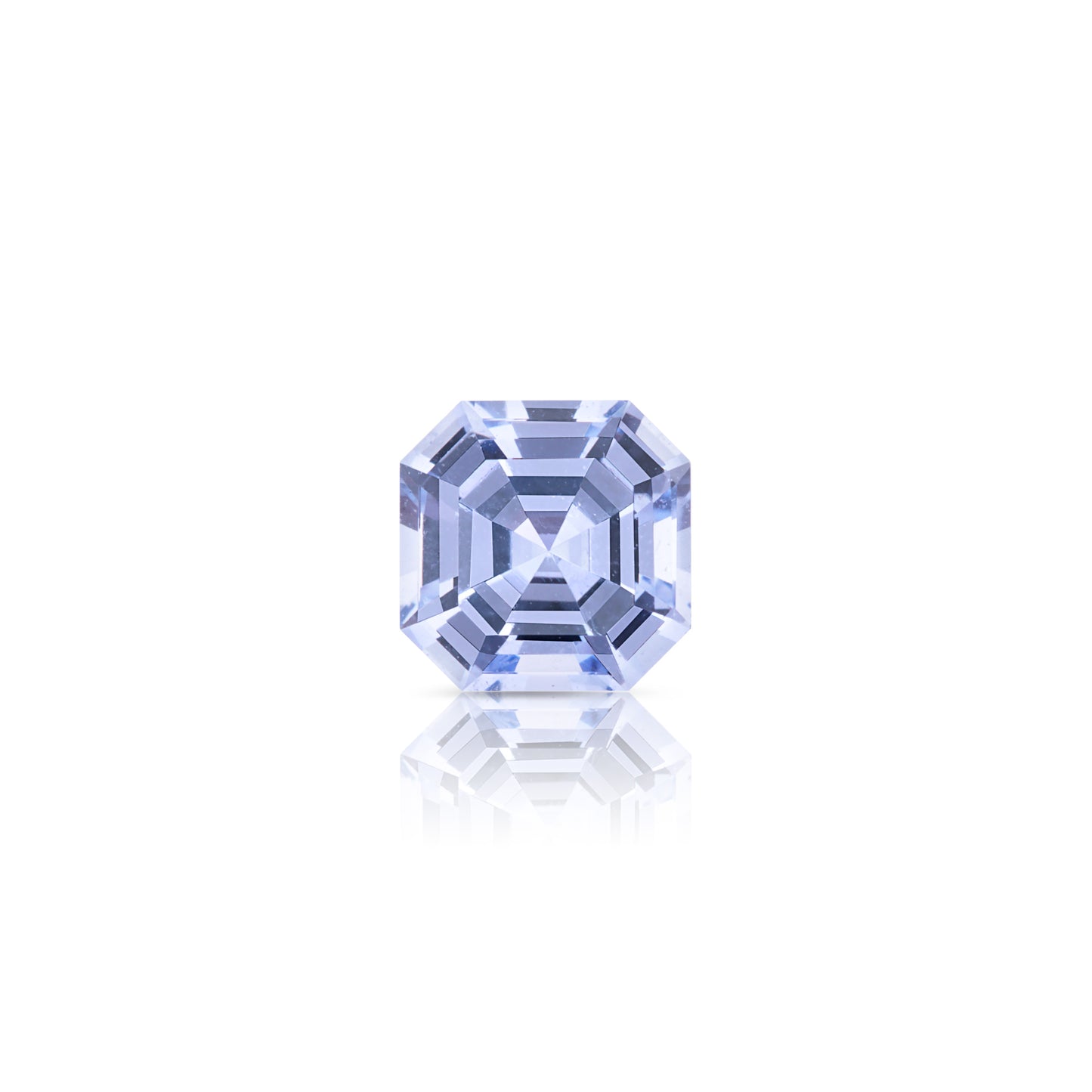 0.40 Carat Asscher Cut Light Pastel Lavender Sapphire