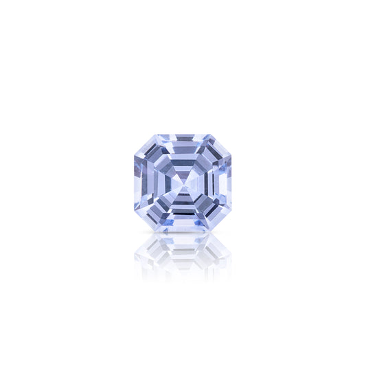 0.40 Carat Asscher Cut Light Pastel Lavender Sapphire