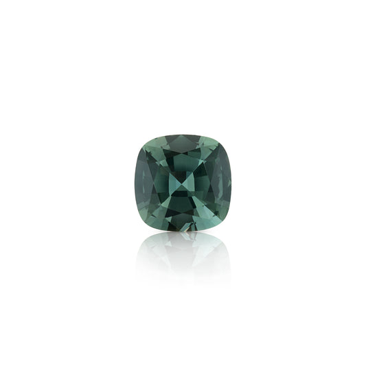 0.94 Carat Cushion Cut Green Sapphire