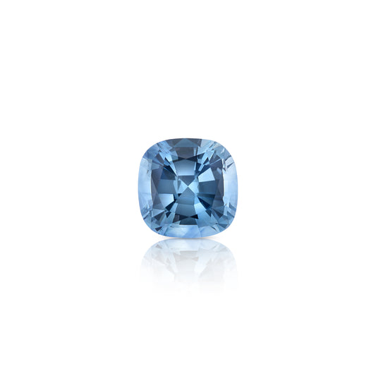 0.88 Carat Cushion Cut Blue-Green Sapphire