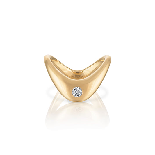 RTS - Petite Zaha Round Diamond - SZ 8.50 - 14KY